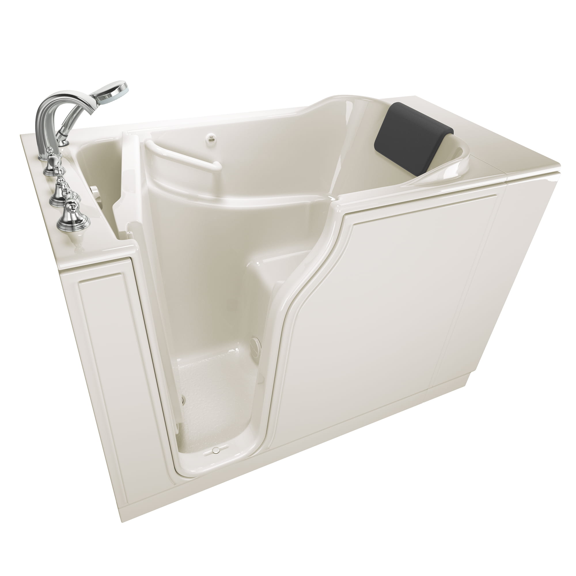 Gelcoat Premium Series 30 x 52 -Inch Walk-in Tub With Soaker System - Left-Hand Drain With Faucet